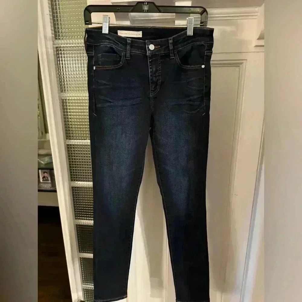 Pilcro and the letterpress women’s jeans “script” med rise dark wash size 28